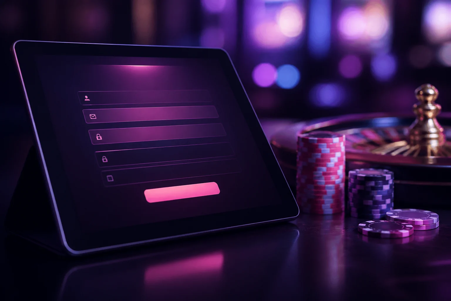 Registration and account setup steps for an Class 777 Casino profile